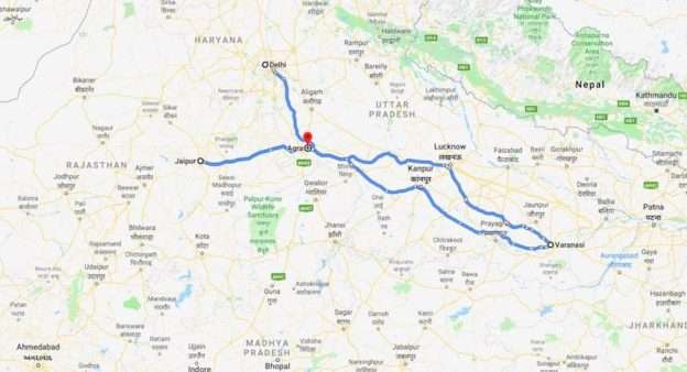 An India Pink Twisted Triangle tour- Specially designed for Joe.